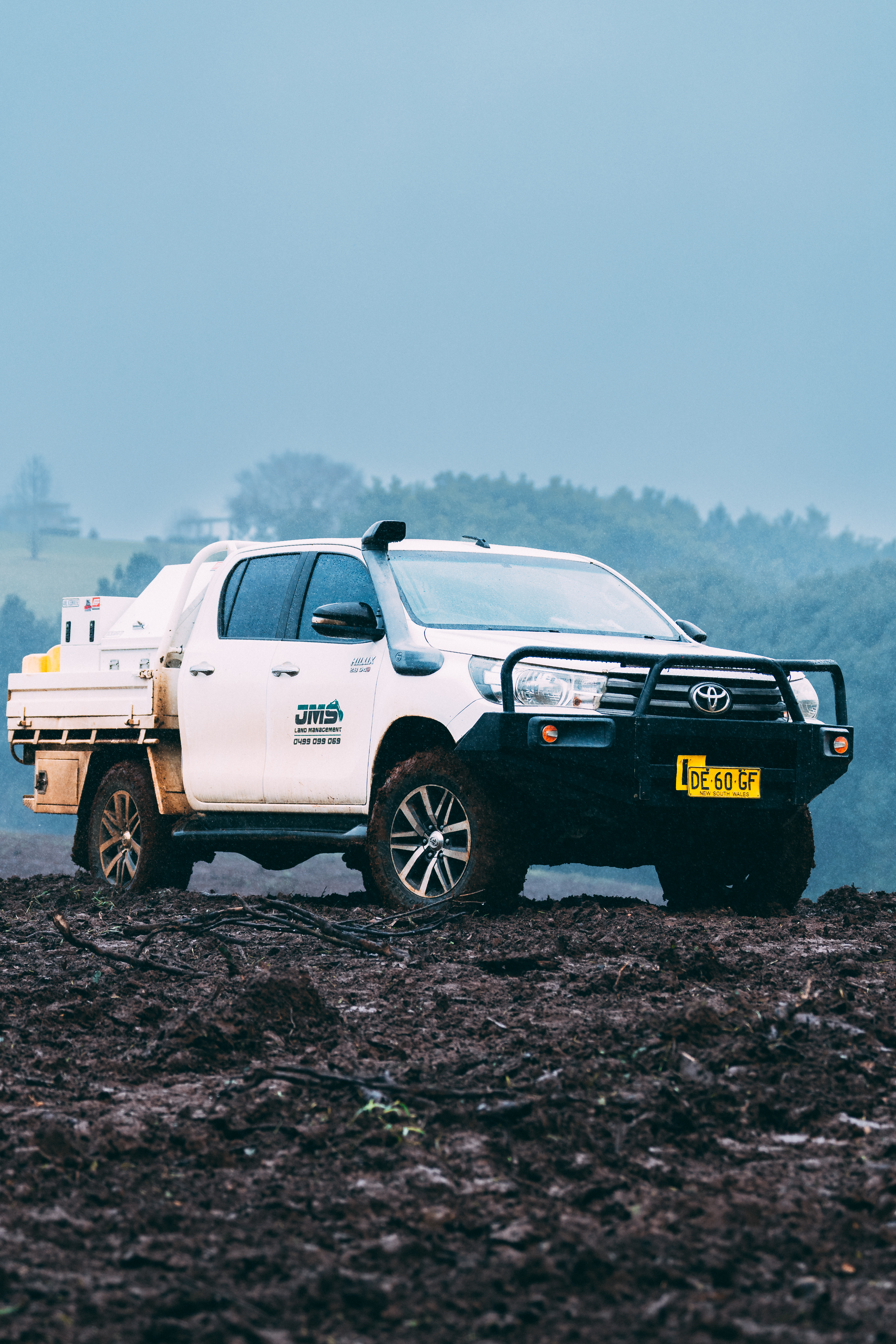 JMS Land Management ute on site