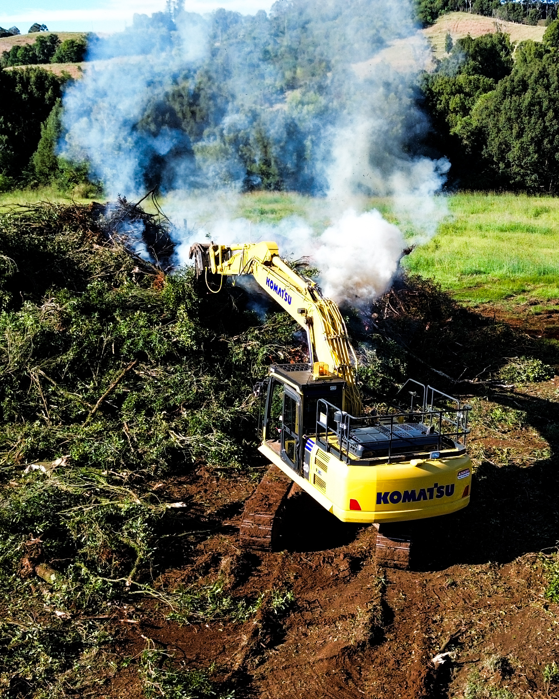Komatsu excavator site